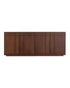 Meuble bas 4 portes placage noyer