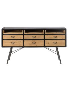 Meuble bas 6 tiroirs, 3 niches