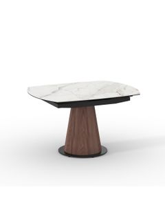 Table céramique IKONOS 130-190x100cm pivotante Carrara or brillant