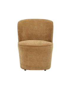 Fauteuil en tissu soft touch ambre