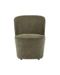 Fauteuil en tissu soft touch kaki