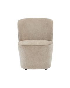 Fauteuil en tissu soft touch taupe