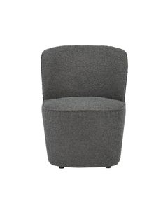 Fauteuil en bouclette gris foncé