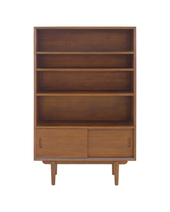 Bibliothèque 2 portes coulissantes 4 niches