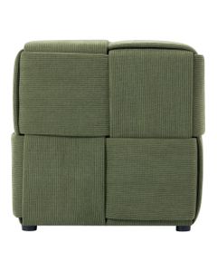 Pouf velours côtelé kaki
