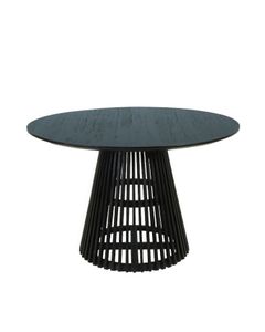 Table ronde en teck noir 120 cm