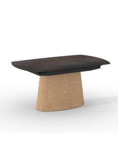 Table céramique KASTOS 160-240x100cm pivotante noir mat effet métal