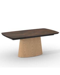 Table céramique KASTOS 180-260x100cm extensible effet métal rouille mat