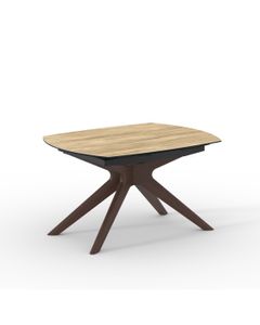 Table céramique KEROS 130-190x100cm pivotante effet bois mat