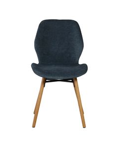 Chaise tissu soft touch bleu foncé
