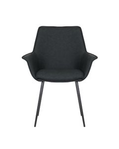 Fauteuil repas PU noir