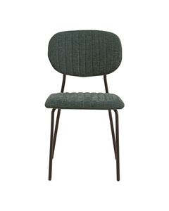 Chaise repas tissu vert sapin