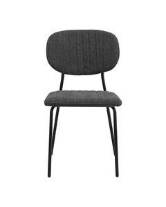 Chaise repas tissu gris foncé