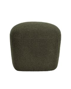Pouf en bouclette épaisse vert