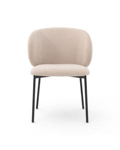 Chaise repas tissu sable