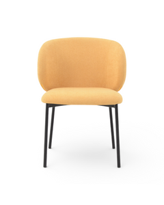 Chaise repas tissu jaune