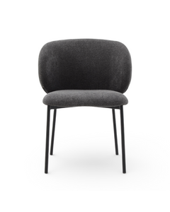 Chaise repas tissu gris foncé