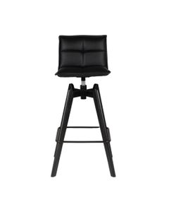 Chaise snack noir pieds chêne noir