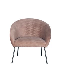 Fauteuil en velours marron clair