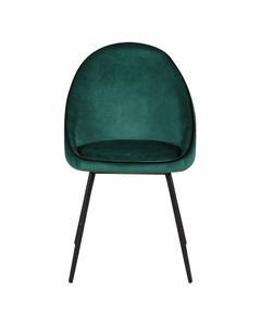 Chaise de repas velours vert canard