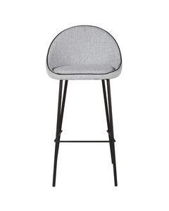 Chaise de bar tissu gris clair