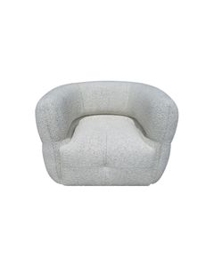 Fauteuil pivotant tissu bouclette gris clair