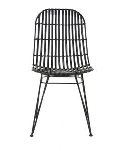 Chaise en rotin noir