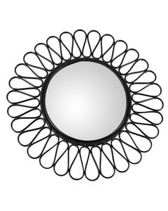 Miroir rotin noir