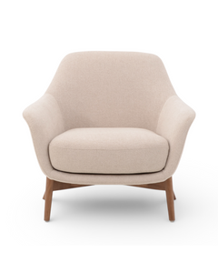 Fauteuil en tissu sable