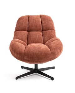 Fauteuil pivotant terracotta