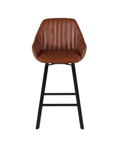 Chaise de bar pivotante marron