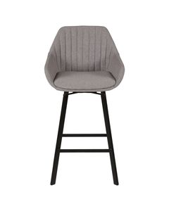 Chaise de bar pivotante gris clair