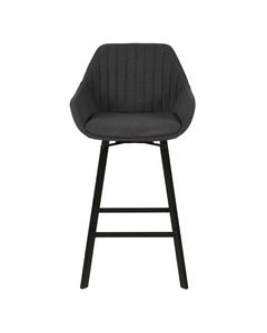 Chaise de bar pivotante gris foncé