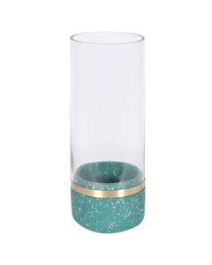 Photophore en béton vert