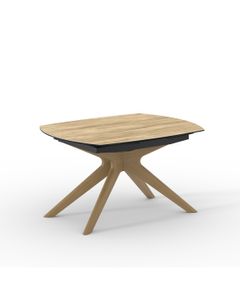 Table céramique NAXOS 130-190x100cm pivotante effet bois mat