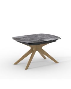 Table céramique NAXOS 130-190x100cm pivotante gris fantasy brillant