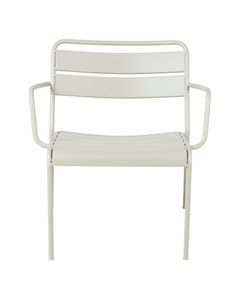Fauteuil lounge outdoor métal beige