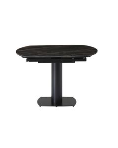 Table repas en céramique noir 120 cm avec allonge