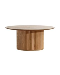 Table basse D80 cm placage chêne