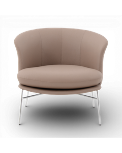 Fauteuil en PU marron clair