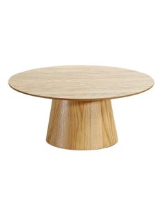 Table basse D80 cm placage chêne