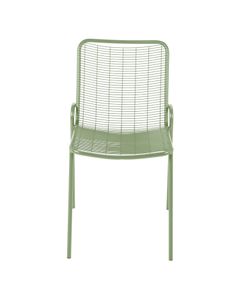 Chaise repas outdoor métal vert amande