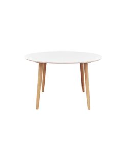Table repas 100-180 cm blanc avec 2 allonges