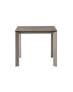 Table repas en céramique gris 90 cm avec allonge