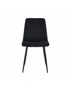 Chaise repas velours côtelé noir