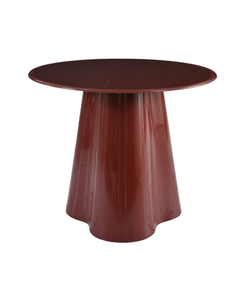 Table basse D60 en verre rouge brillant