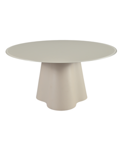Table basse D80 en verre beige mat