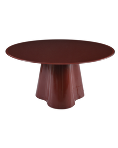 Table basse D80 en verre rouge brillant