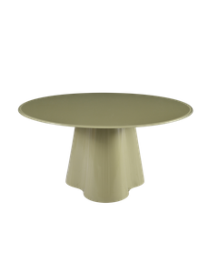 Table basse D80 en verre vert de gris brillant