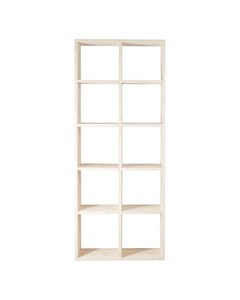 Cube de rangement pin brut 10 niches